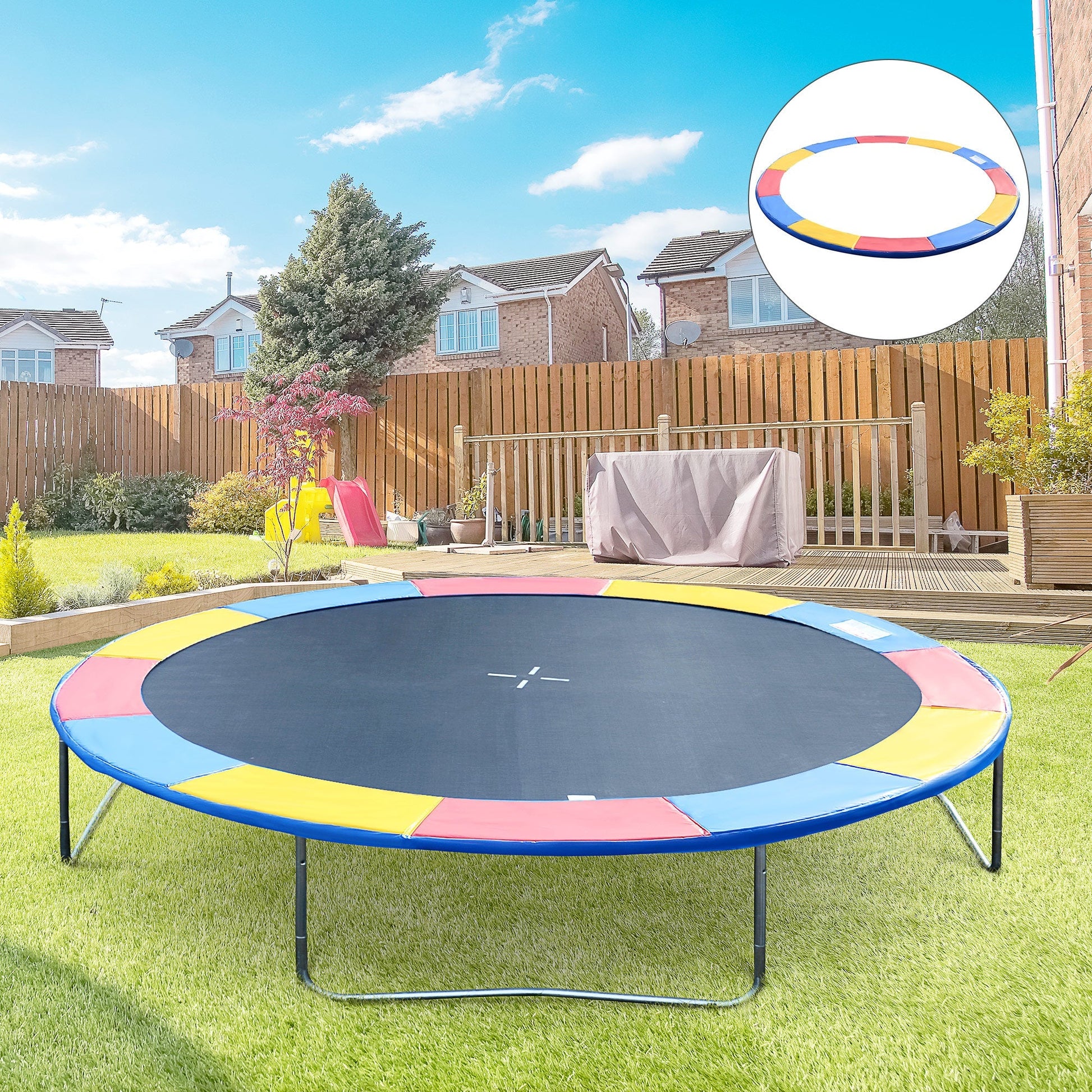 14FT Trampoline Pad Φ168" Replacement Jump Bounce Colorful at Gallery Canada