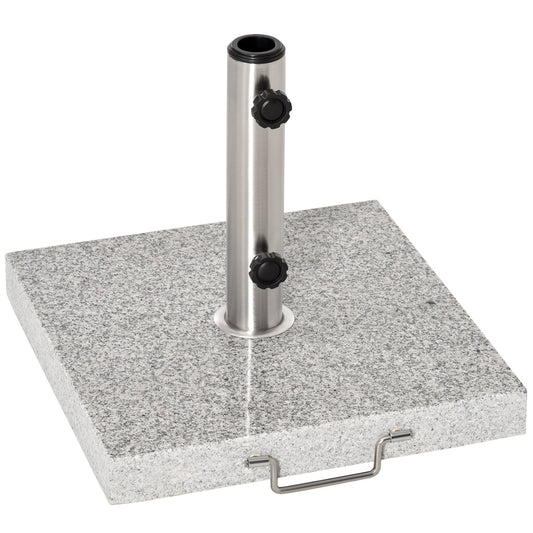 16.5" Marble Umbrella Stand Market Square Heavy Holder Base w/ Wheels, Grey at Gallery Canada