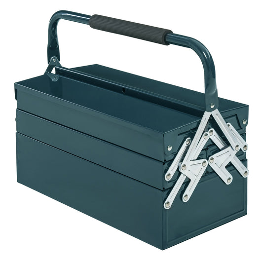 18" inches Metal Tool Box Portable 5-Tray Cantilever Steel Tool Chest Cabinet, Dark Green - Gallery Canada