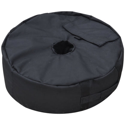 19" Round Patio Umbrella Base Weight Sand Bag Weather Resistant Garden Parasol Weight Base Stand Holder Weights w/ Scoop Up 88lbs Black at Gallery Canada