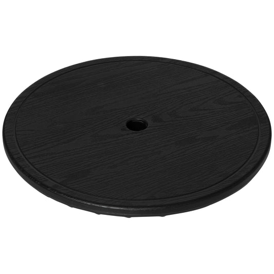19.7" Round Patio Umbrella Table Tray for Swimming Pool, Beach, Patio, Deck, Garden, Easy to Install, Black - Gallery Canada