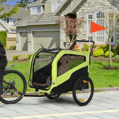 2-in-1 Dog Bike Trailer for Large Dogs, Green at Gallery Canada