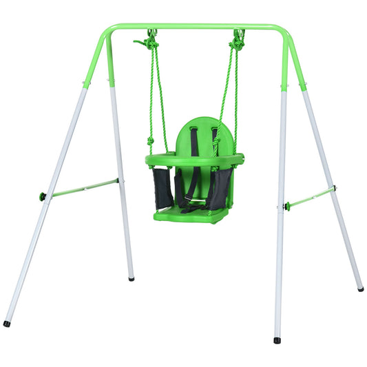 2 in 1 Swing Set for Toddlers with Safety Harness for 3-36 Months - Gallery Canada