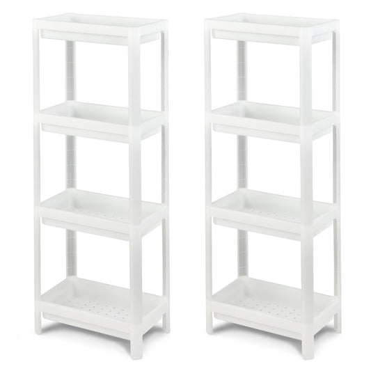 2 Packs 4-Tier Detachable Slim Storage Cart with Drainage Holes for Small Space at Gallery Canada