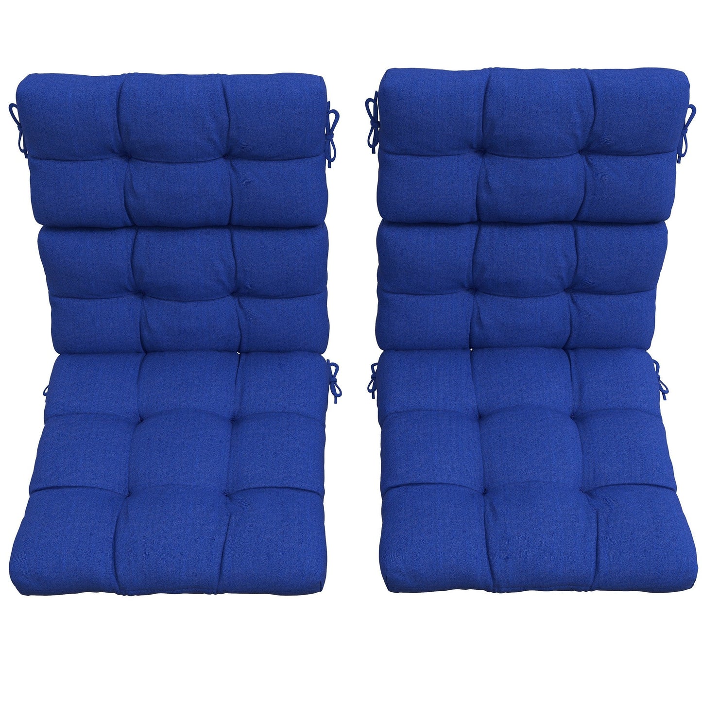 2-Piece Back Seat Cushion Replacement, Outdoor Patio Chair Cushions Set with Ties, Button Tufted, Navy Blue at Gallery Canada