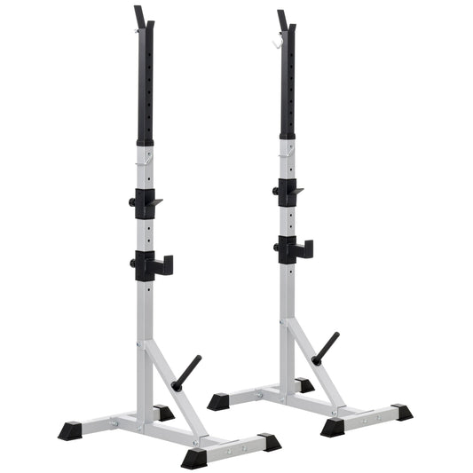 2-Piece Pair Steel Height Adjustable Barbell Squat Rack and Bench Press 23" x 29.7" x 69.3" at Gallery Canada