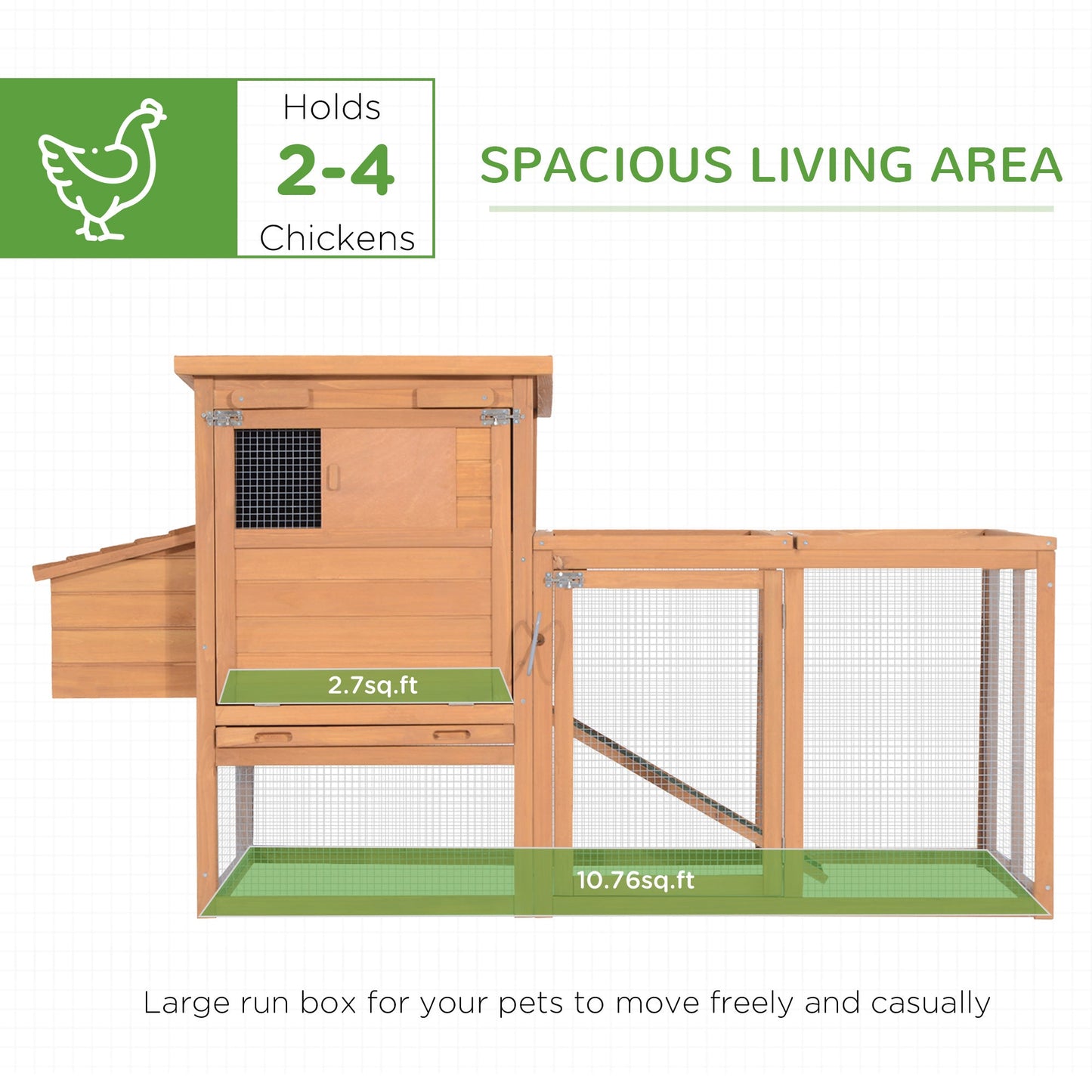 2-tier Chicken Coop Wooden Hen House Rabbit Hutch Poultry Cage Pen Outdoor Backyard with Run Ladder at Gallery Canada