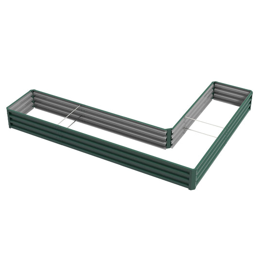 Galvanized Raised Garden Bed Steel Planter Box w/ Rods for Vegetables Flowers Herbs, 82" x 109" x 12", Green - Gallery Canada