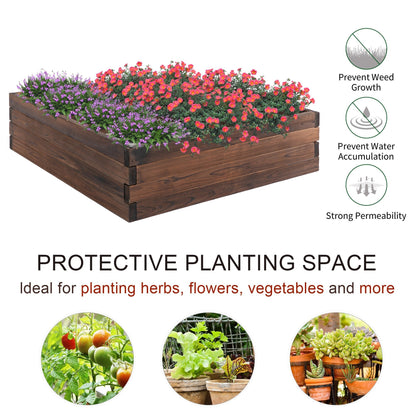 Garden Raised Bed Wooden Planter Box Outdoor Grow Containers For Outdoor Patio Plant Flower Vegetable at Gallery Canada