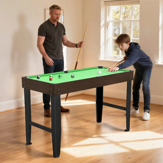 Table de billard miniature 55 pouces, 2 queues, 16 boules, accessoires, vert