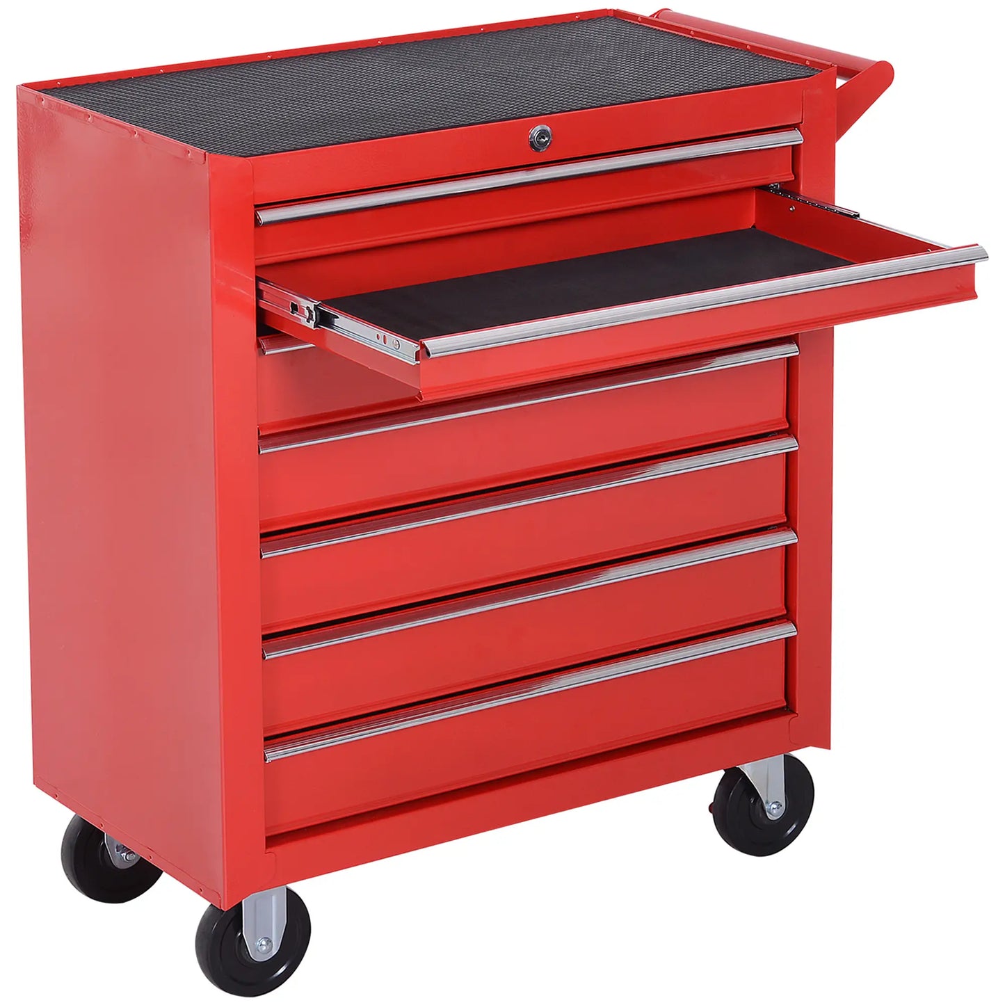 7 Drawer Roller Tool Chest, Mobile Lockable Toolbox, Red Tool Organizers at Gallery Canada