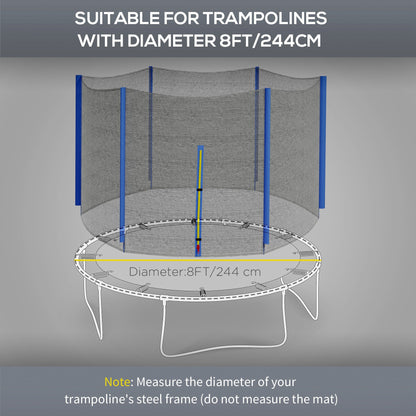 Trampoline Net Enclosure, Trampoline Netting Replacement with Zippered Entrance for 8ft Round Trampoline at Gallery Canada