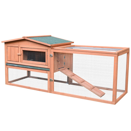 Wooden Rabbit Hutch Cage Bunny House Chicken Coop Habitats with Run - Gallery Canada