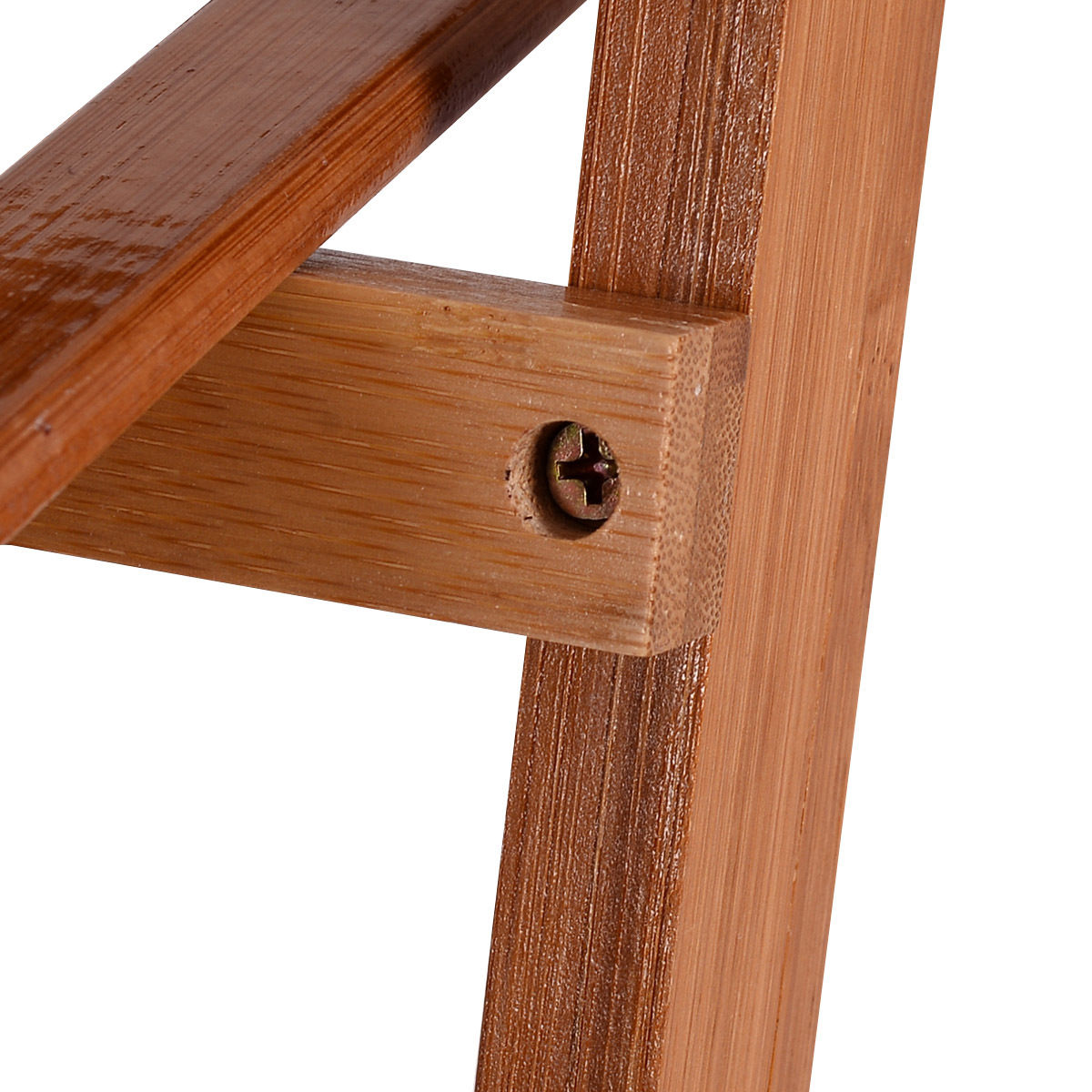 3 Tier Outdoor Bamboo Flower Pot Shelf, Natural