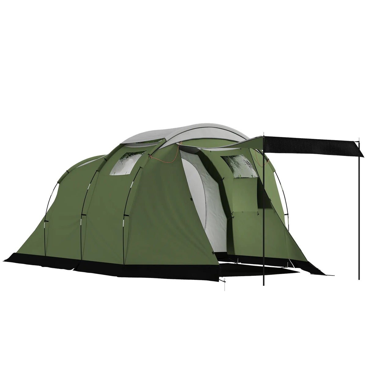 Waterproof Camping Tent, Two Room, 3-4 Person, Green Camping Tents at Gallery Canada