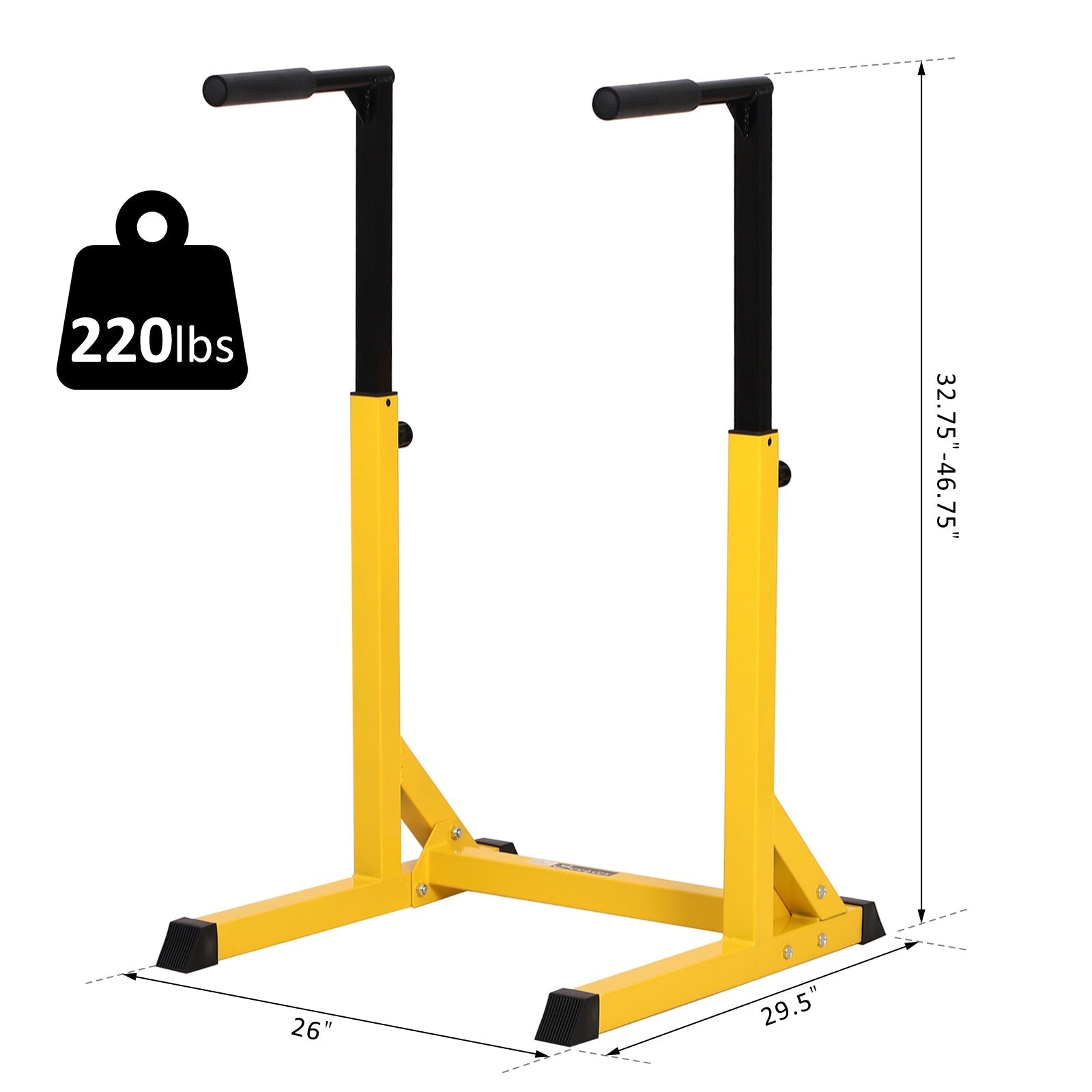 Heavy Duty Dip Stand Parallel Dip Station Dip Bar Steel Height Ajustable for Home Gym at Gallery Canada