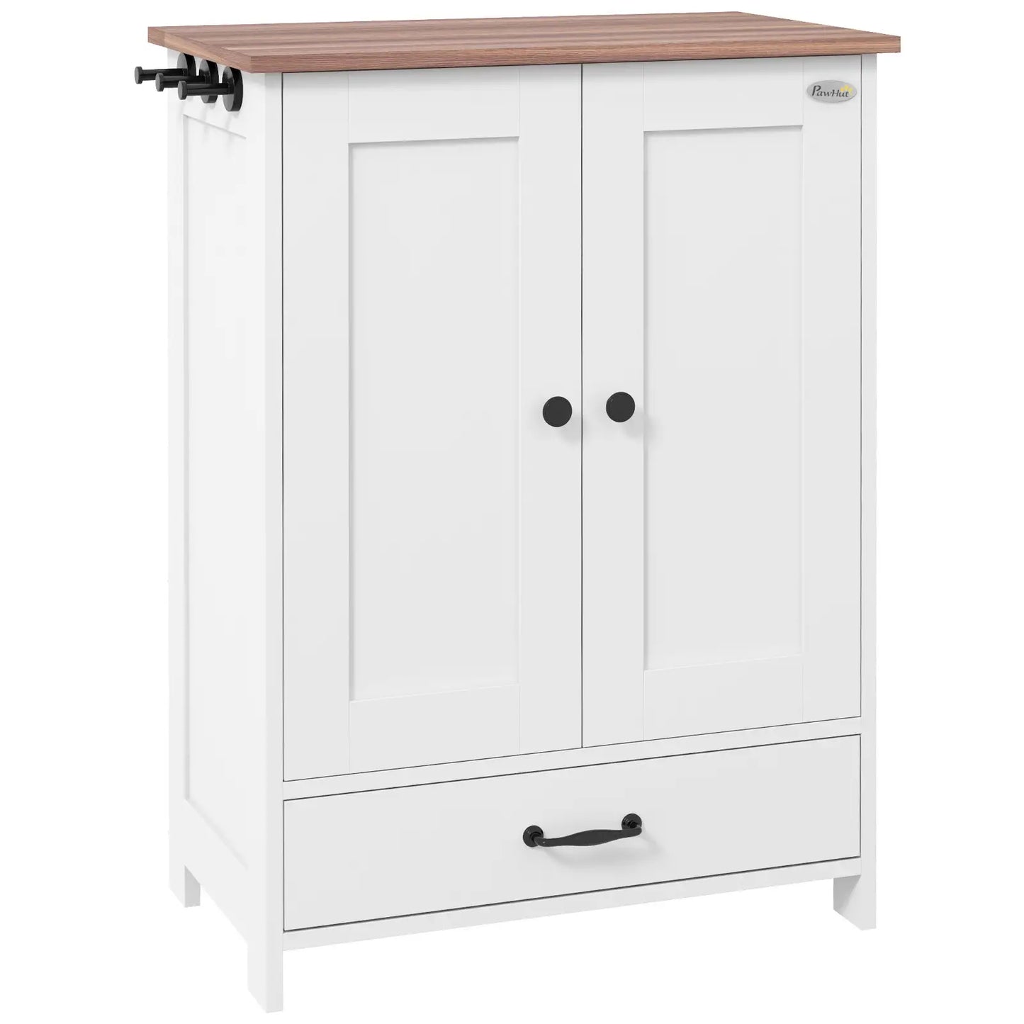 Dog Food Storage Container, Adjustable Panel, Hooks, Medium Size, White Dog Bowls at Gallery Canada