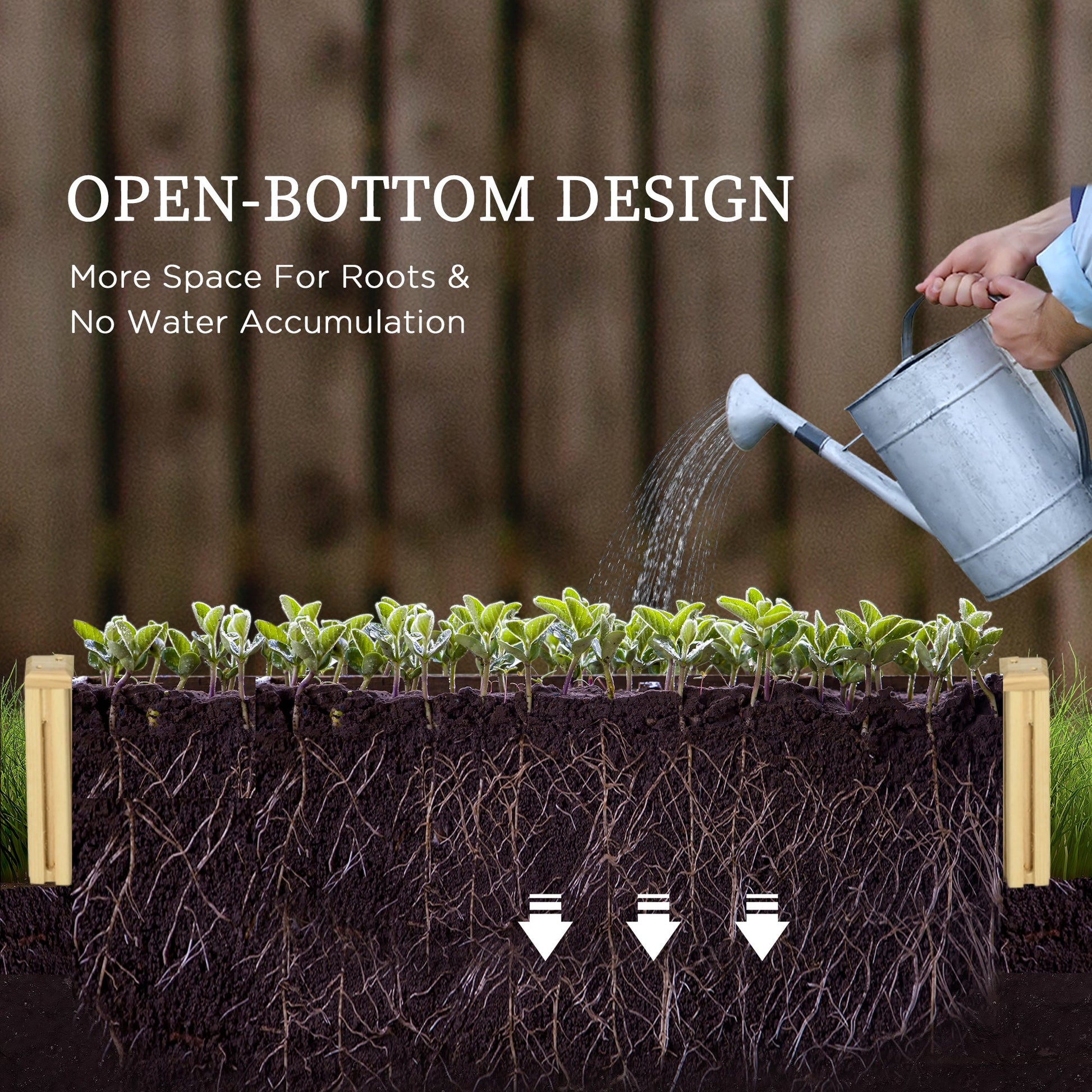 DIY Five-box Raised Garden Bed, Wooden Planter Boxes for Vegetables, Flowers, Herbs, Easy Assembly at Gallery Canada