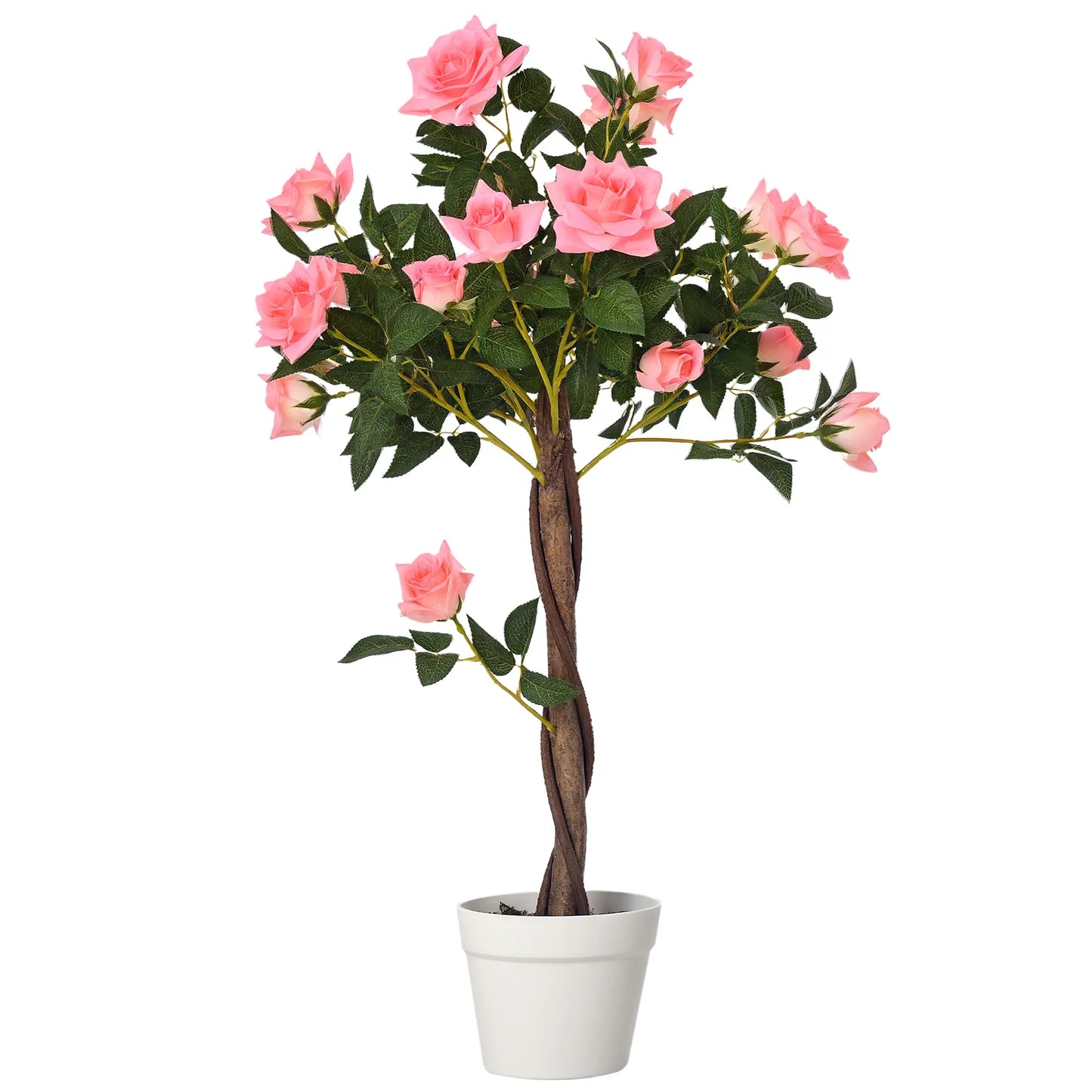 3FT Pink Rose Artificial Plant in Pot, Fake Plant for Home Decor, Pink Artificial Trees at Gallery Canada
