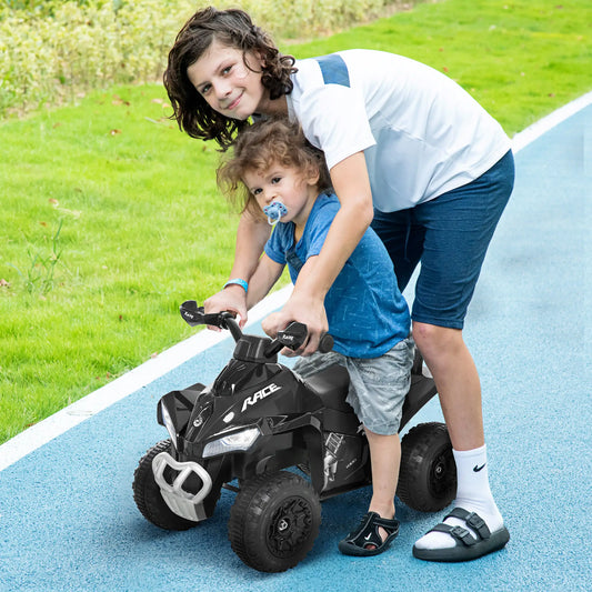 4 Roues Jouet à Chevaucher pour Enfants, Glisseur au Sol, 18-36 Mois, Noir