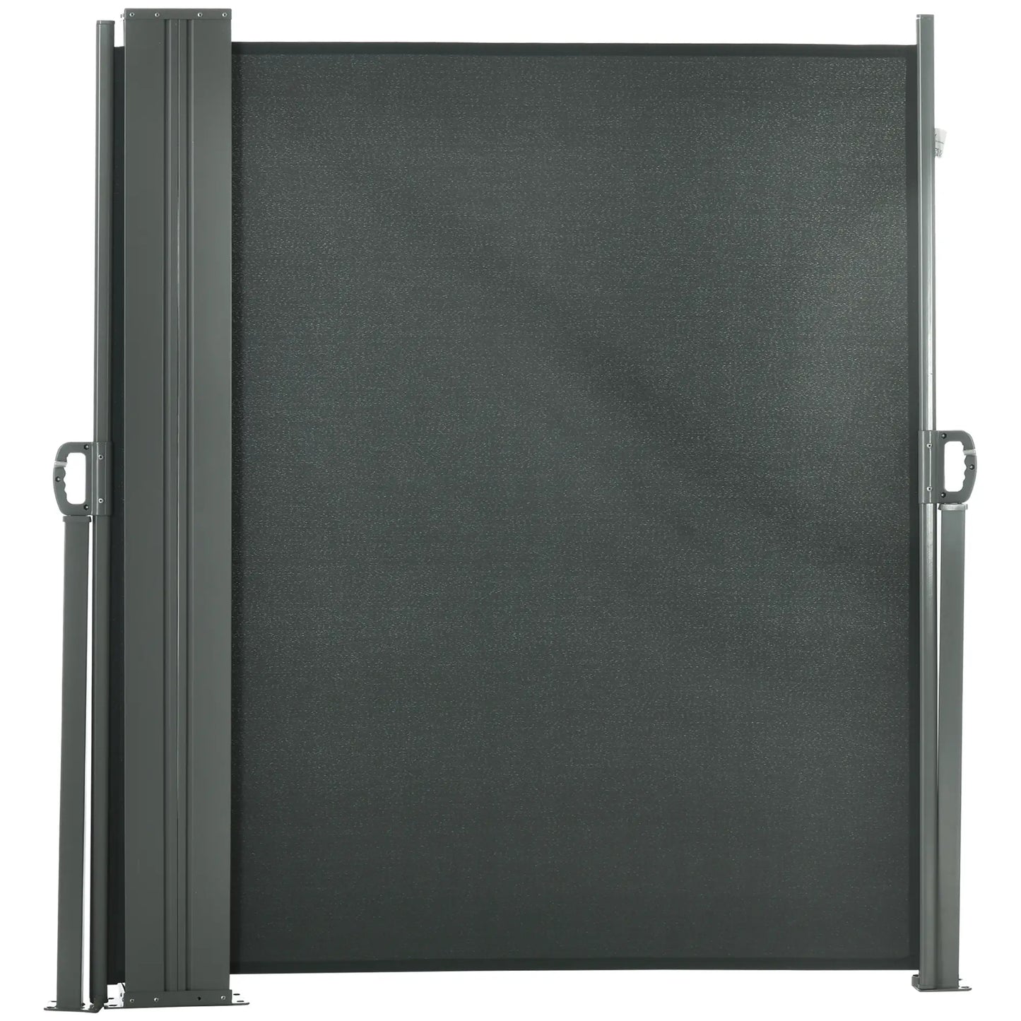 Auvent latéral double rétractable, mur d'intimité extérieur 236 "x 63", écran de patio pour jardin, balcon, arrière-cour, gris