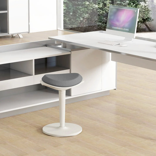 Standing Desk Stool, Ergonomic Wobble Chair, Adjustable, Grey Office Chairs Grey at Gallery Canada