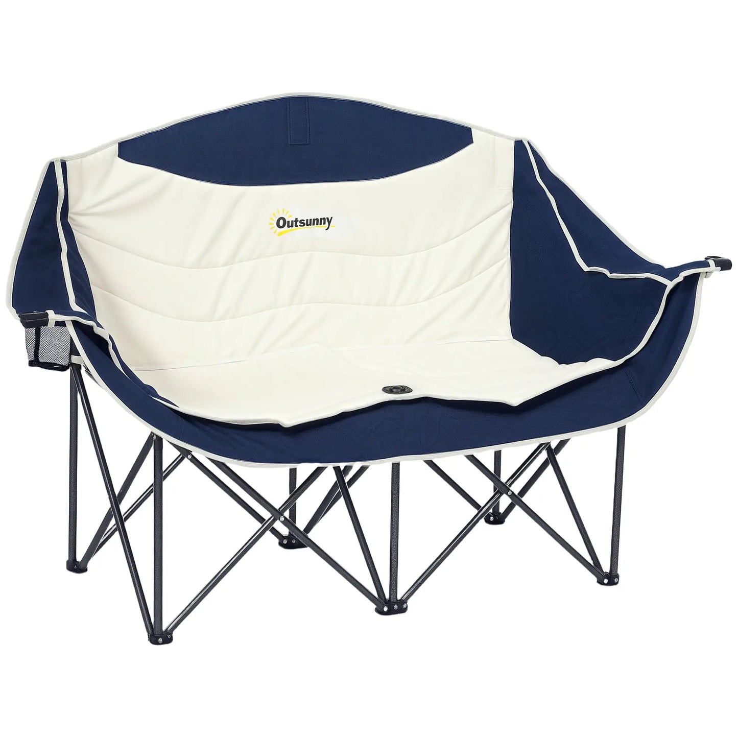 Portable Double Camping Chair, Cup Holders, Carry Bag, 551 lbs, Navy Blue Picnic Tables & Camping Chairs at Gallery Canada