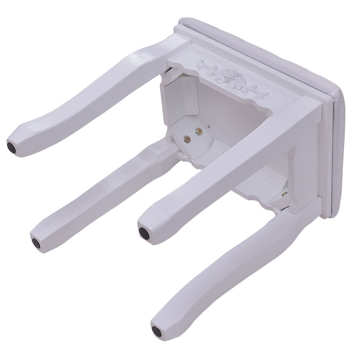 Wooden Vanity Set With 360° Rotating Mirror, Cushioned Stool, White Bathroom Vanities at Gallery Canada