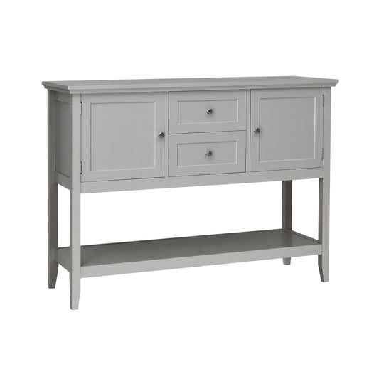 Wooden Sideboard Buffet Console Table  with Drawers and Storage, Gray at Gallery Canada