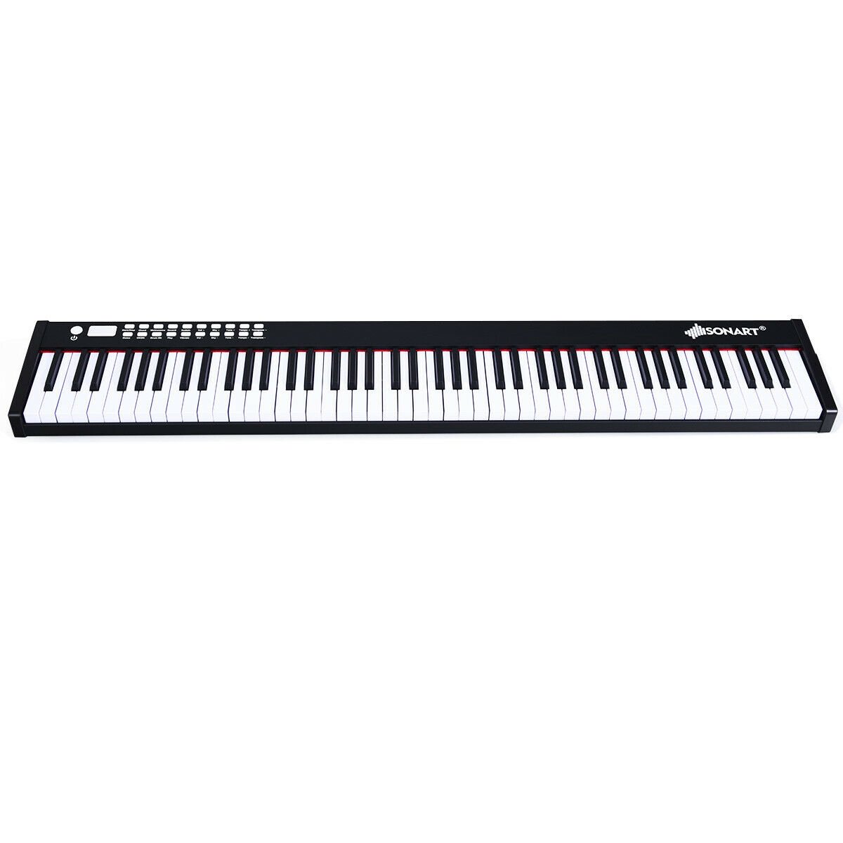 88-Key Portable Full-Size Semi-weighted Digital Piano Keyboard, Black at Gallery Canada