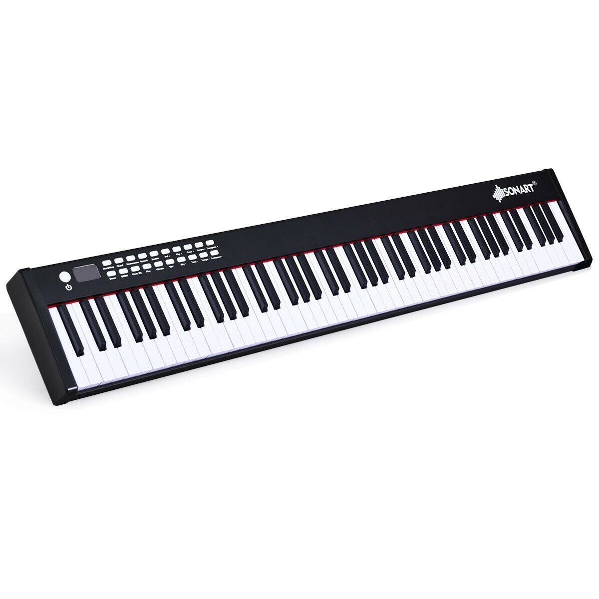 88-Key Portable Full-Size Semi-weighted Digital Piano Keyboard, Black at Gallery Canada