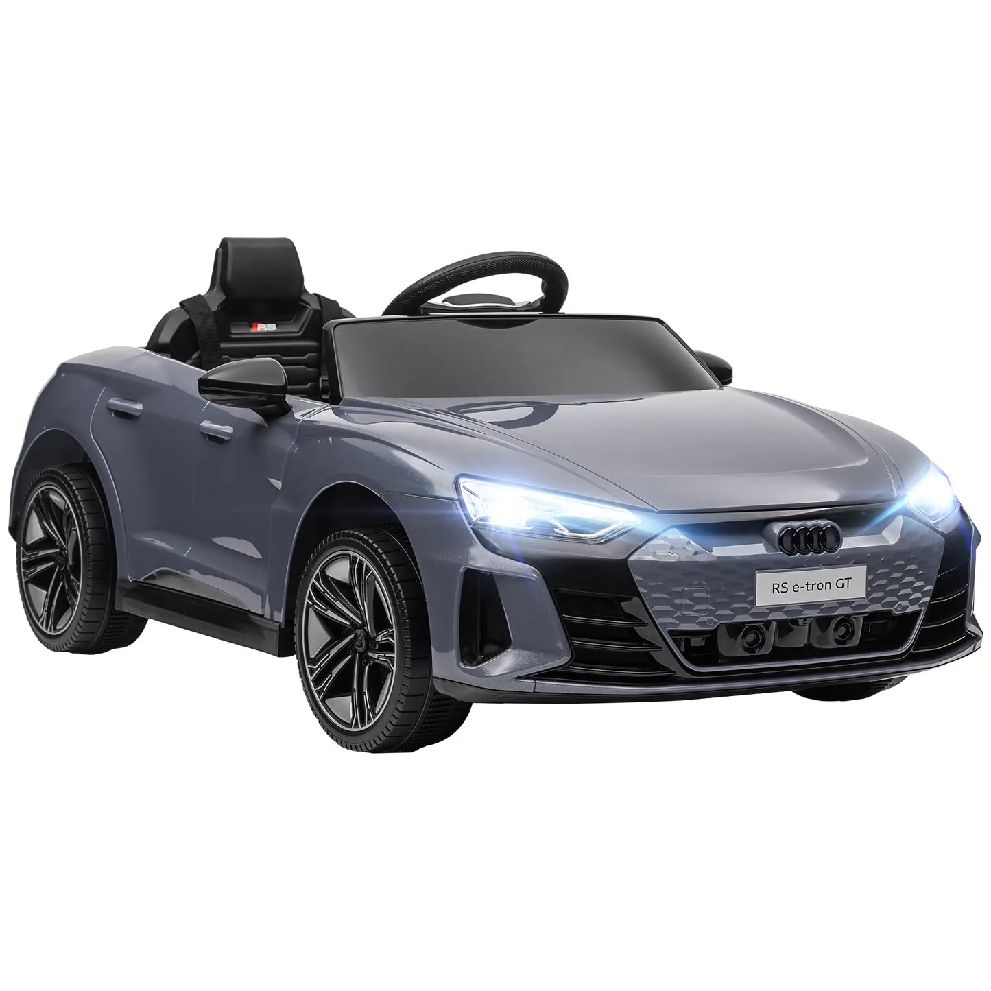 12V Ride-On Car With Remote Control, 3.1 MPH, Grey