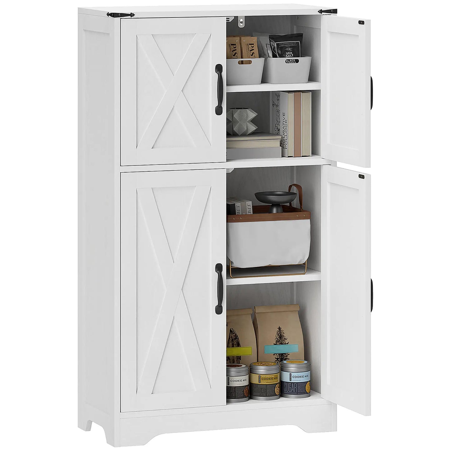 Farmhouse Kitchen Pantry, Freestanding Storage Cabinet, White Kitchen Pantry Cabinets at Gallery Canada