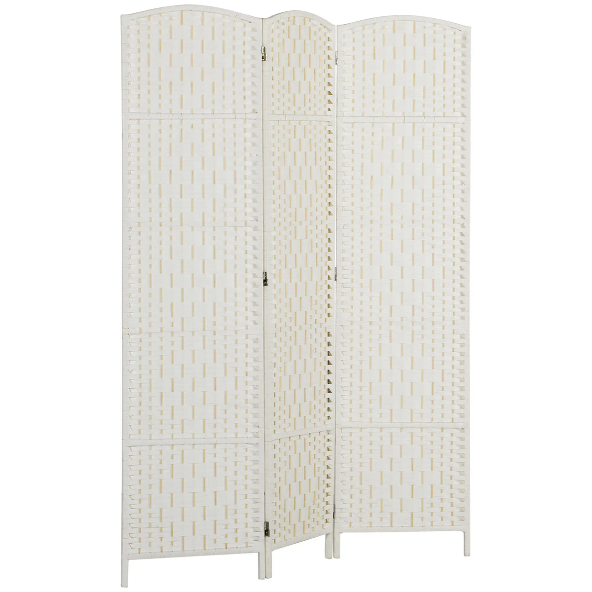 6ft Folding Room Divider, 3 Panel Wooden Partition, White Room Dividers at Gallery Canada