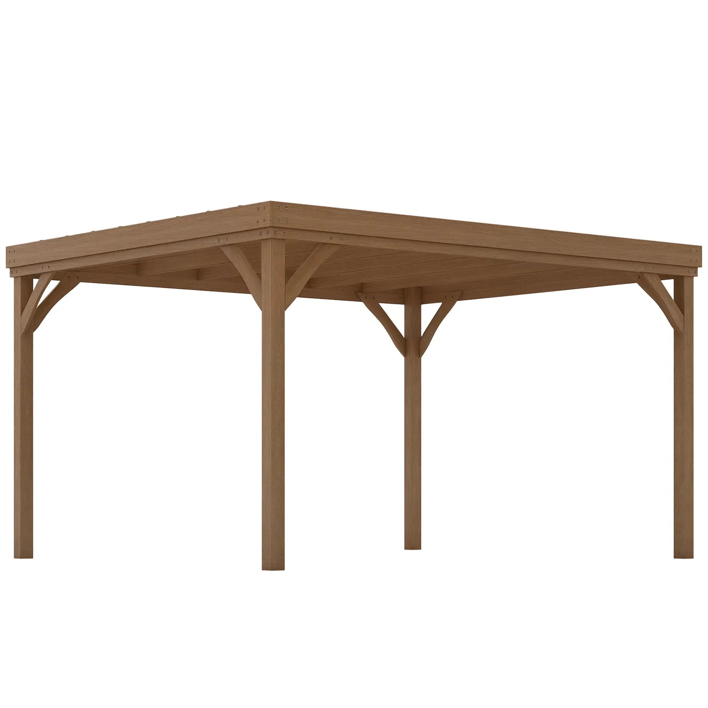10' x 12' Wood Pergola, Outdoor Gazebo, Garden Patio Backyard, Brown Pergolas at Gallery Canada