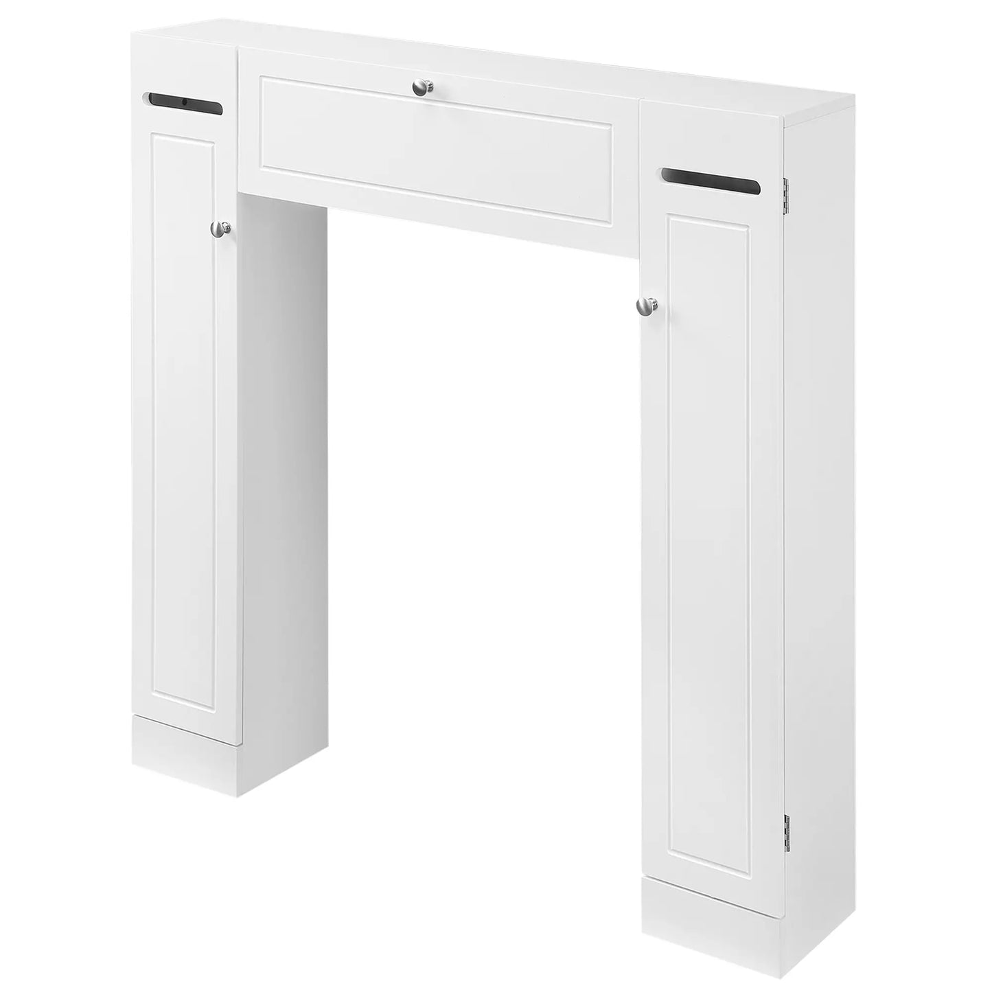 Over Toilet Storage Cabinet, Freestanding Bathroom Organizer with Adjustable Shelves, White Over The Toilet Storage at Gallery Canada