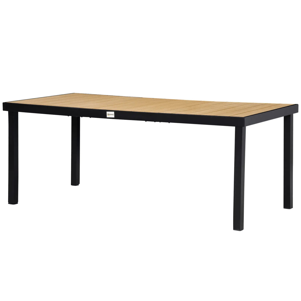75" X 35" Outdoor Dining Table, Aluminum Frame, Faux Wood, Natural Patio Dinning Tables at Gallery Canada