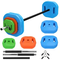 66lbs Adjustable Barbell Weight Set, Barbell Bar, Weight Plates