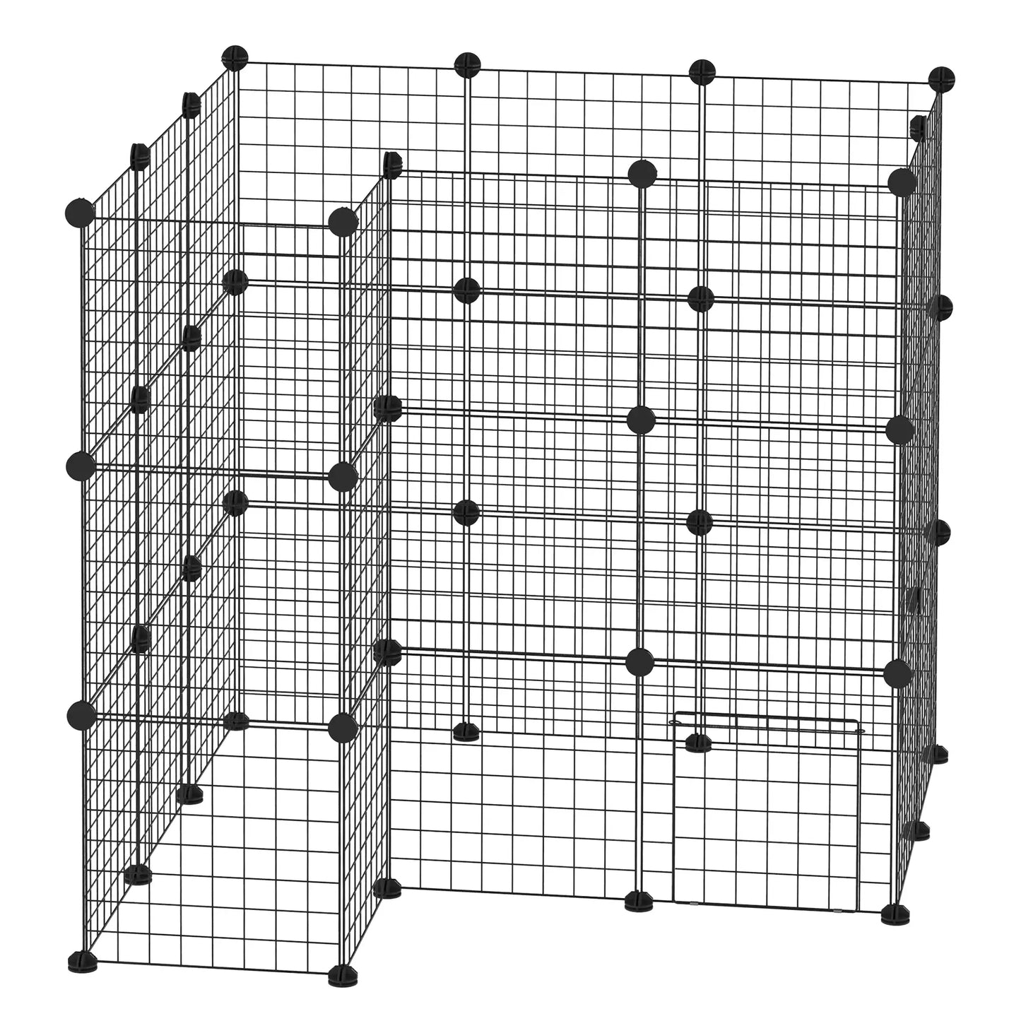 40 Pcs Small Animal Cage, Bunny Hutch, Portable Metal Wire with Ramps, Black Houses & Habitats at Gallery Canada