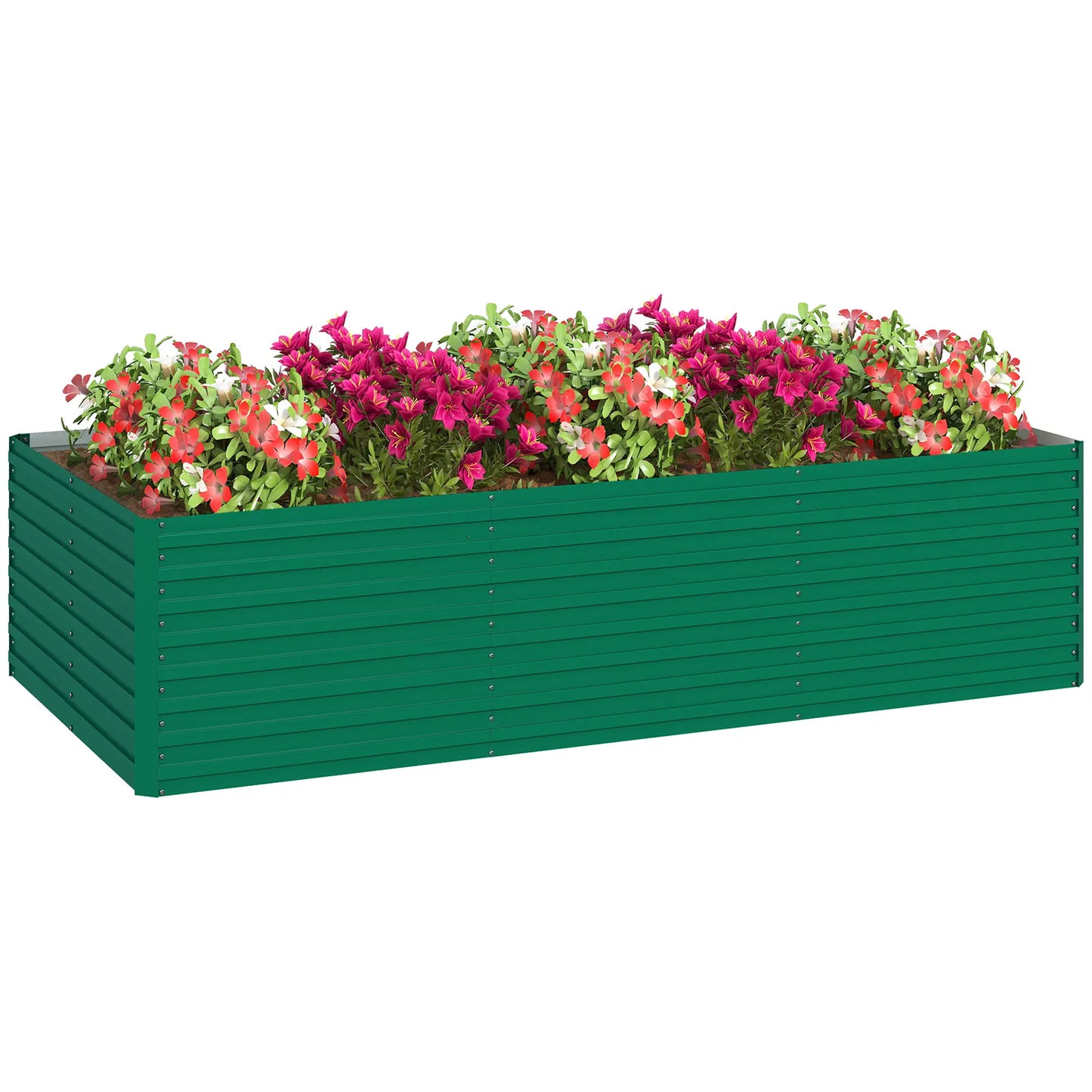 8' x 4' x 2' Raised Garden Bed, Galvanized Planter Box, Green Raised Garden Beds at Gallery Canada