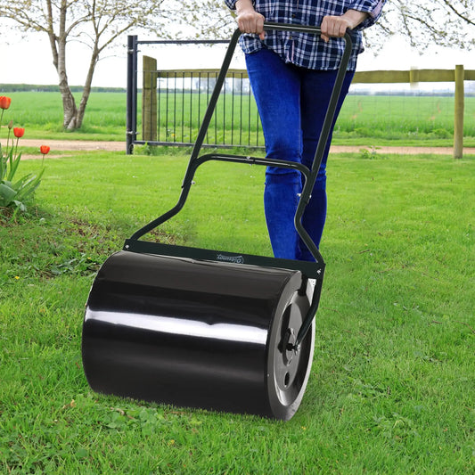 20" Heavy Duty Lawn Roller, 16 Gal Water/Sand, Black Lawn Rollers Green and Black at Gallery Canada