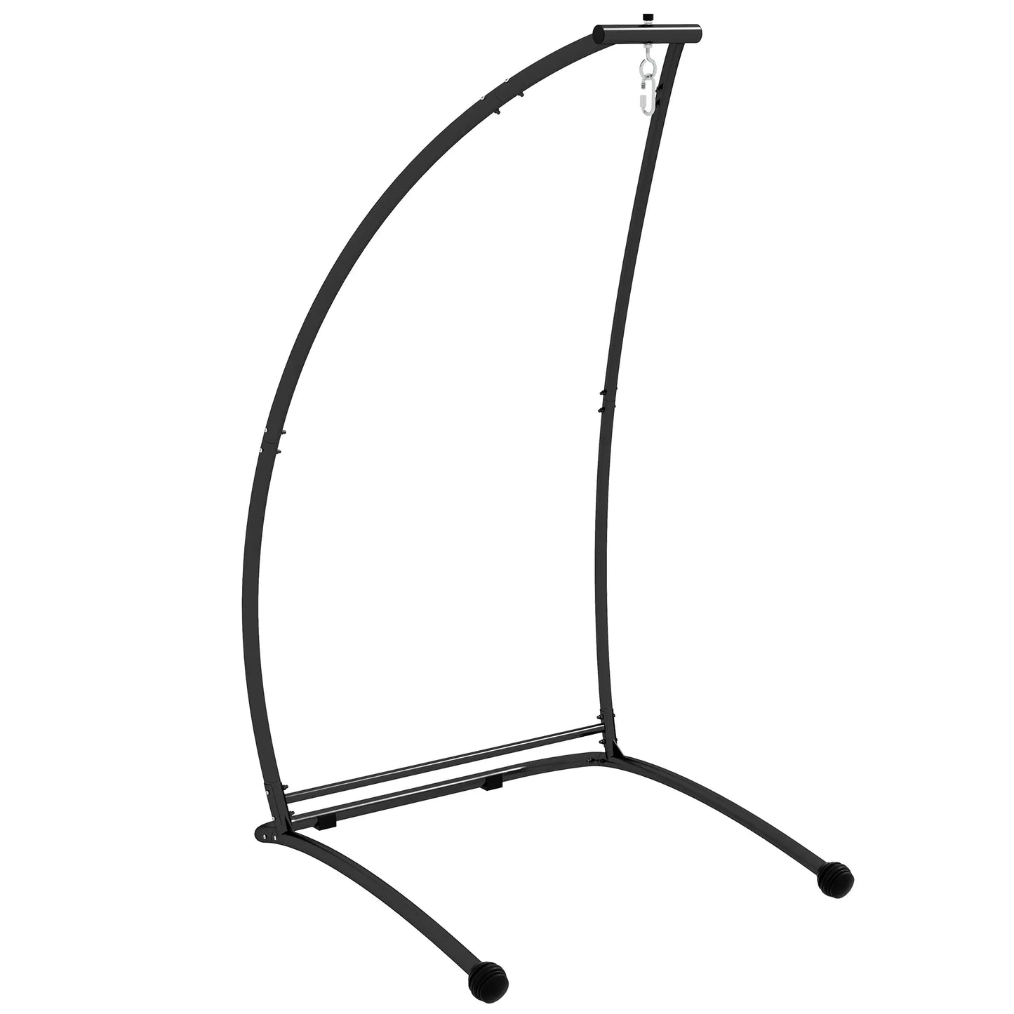 Hanging Hammock Chair Stand, C Shape Heavy Duty Metal Frame, Black Hammock Stands at Gallery Canada