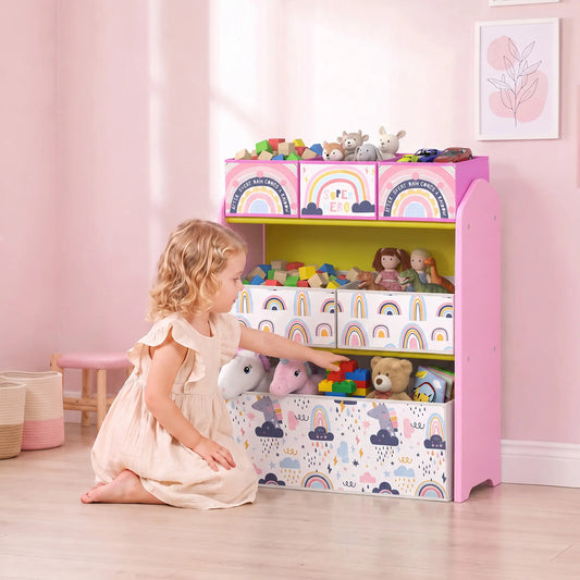3-Tier Kids Storage Organizer, 6 Bins, Pink Baby & Kids Storage Multi Colour at Gallery Canada