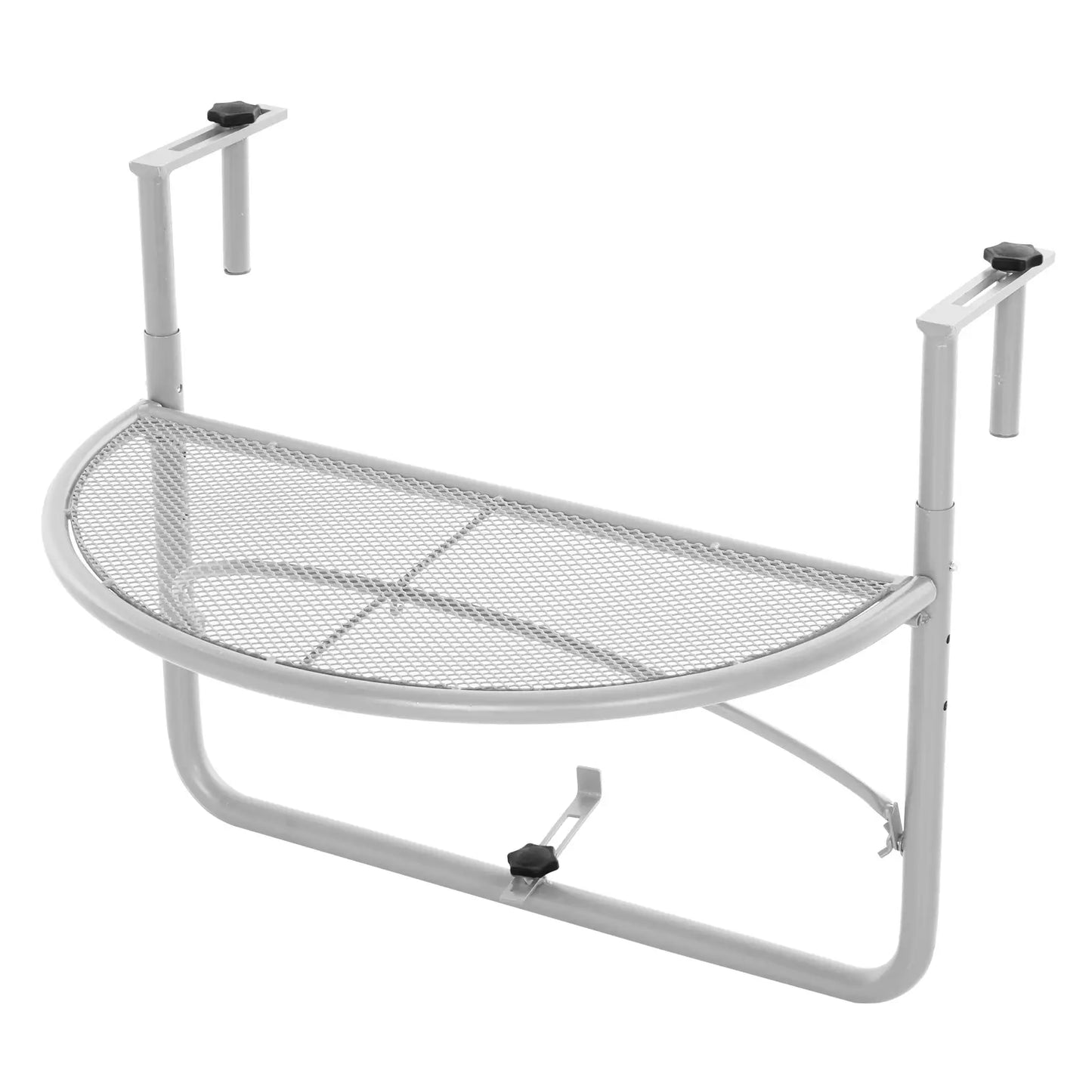 Adjustable Balcony Hanging Table, Metal Wall Desk, Outdoor Flower Stand, Half Round, White Balcony Table Hanging at Gallery Canada