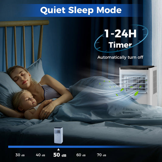 10000 BTU Portable Air Conditioner, Cools 350 Sq.Ft, White Portable Air Conditioners White at Gallery Canada