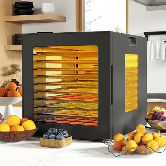 10 Stainless Steel Trays Dryer with 10 Presets, Black Dryers Black at Gallery Canada