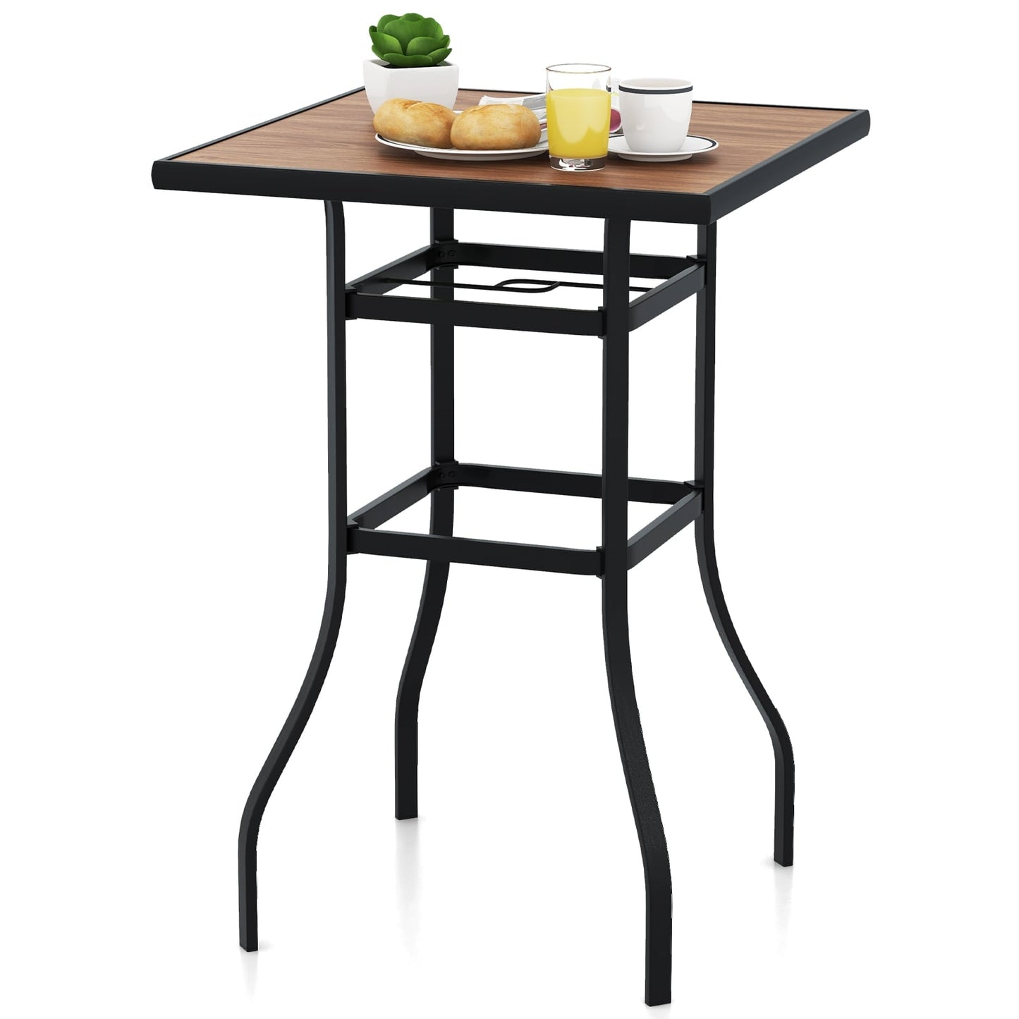 Patio Bar Table, 27.5 Inches, For Garden Backyard Poolside Patio Coffee Tables at Gallery Canada