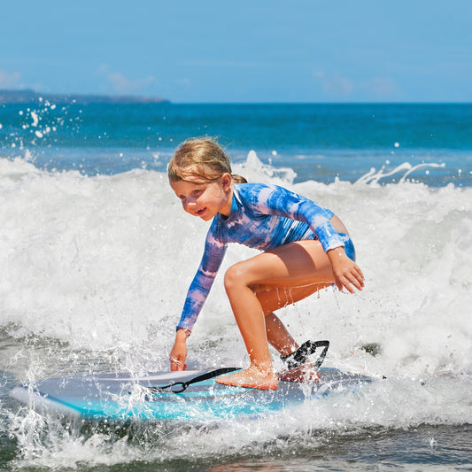 33/37/41 Inches Lightweight Body Board Boogie Board with EPS Core XPE Deck HDPE Bottom-S, Blue Surfing Blue at Gallery Canada