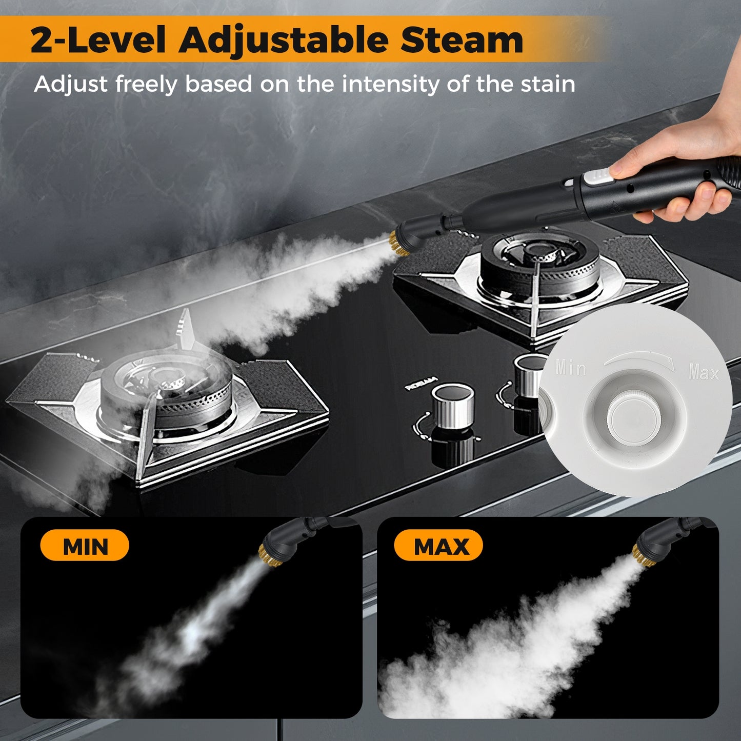 1500W Portable Steam Cleaner, 34 oz Water Tank, White Vacuums & Cleaners at Gallery Canada