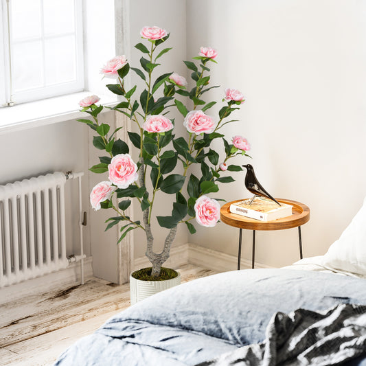 36 Inch Artificial Camellia Tree, Blooming Flower, 1 Pack, Pink Faux Plants Pink at Gallery Canada